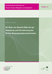 Cover Die Rolle von Umwelt-NGOs bei der Umsetzung und Durchsetzung des Pariser Klimaschutzübereinkommens